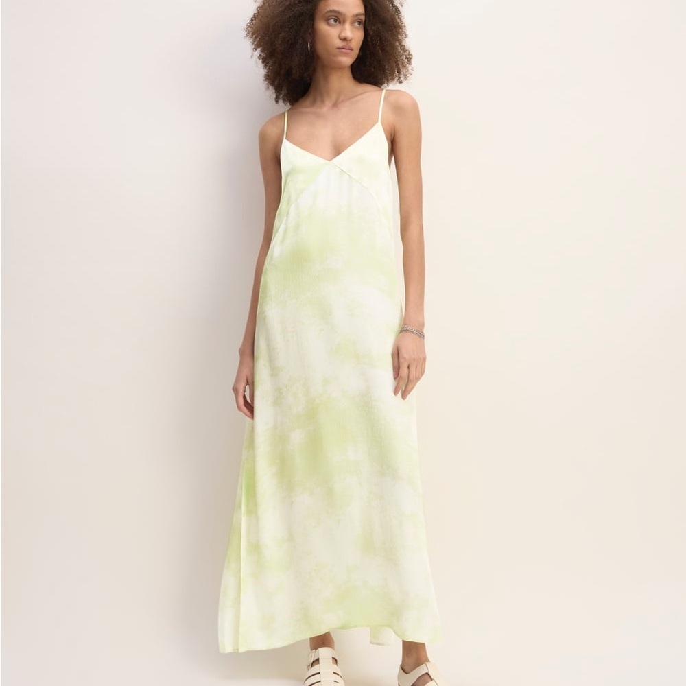 THE EVERLANE X MARQUES' ALMEIDA SATIN TIE-DYE DRESS